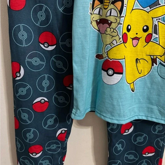 Boys Pokemon Blue Short Sleeve Pajama Set - Picture 2 of 3